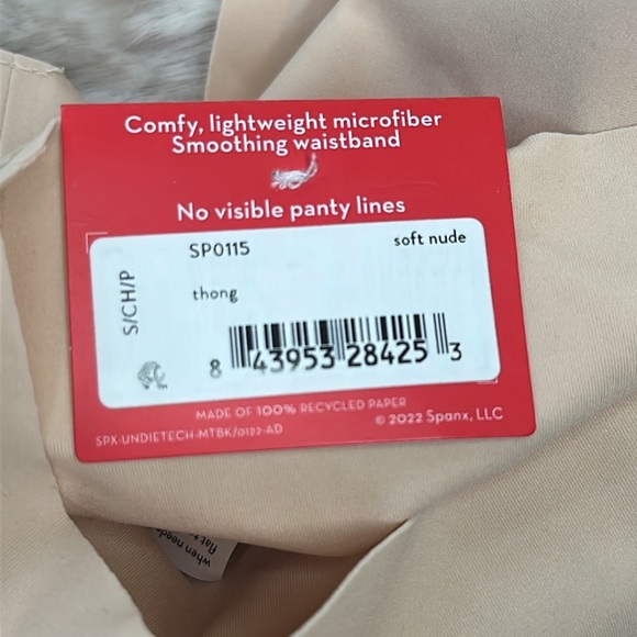 SPANX | Undie-tectable® Smoothing Thong, Soft Nude, Size S, NWT - Picture 5 of 12
